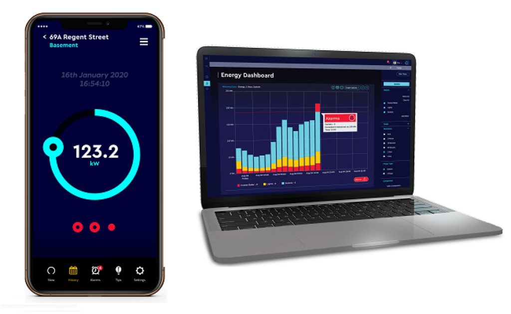 A mobile phone and laptop showing Best.Energy's Energy dashboard software