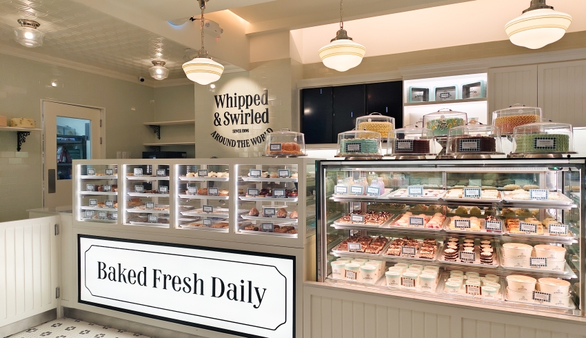 The interior of a Magnolia Bakery location in the Philippines